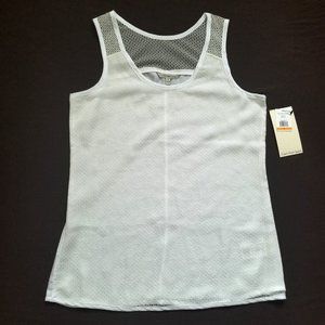 Calvin Klein Tank Top Layered Mesh Blouse